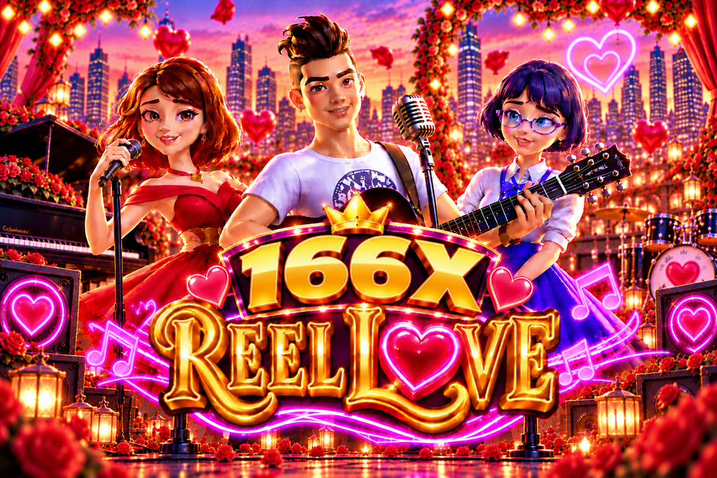 166X Reel Love with romantic band, guitar and neon hearts