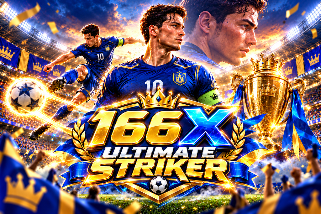 166X Ultimate Striker football player in stadium